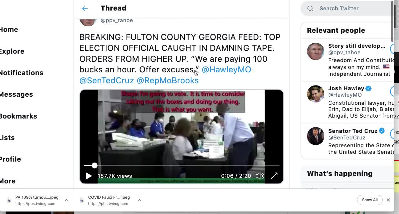 FULTON COUNTY GEORGIA FEED: "...TIME TO CONSIDER BRINGING OUT THE BOXES..." ELECTION FRAUD