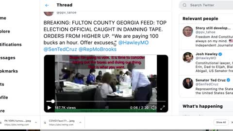 FULTON COUNTY GEORGIA FEED: "...TIME TO CONSIDER BRINGING OUT THE BOXES..." ELECTION FRAUD