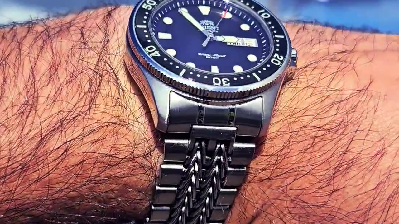 Orient ray 2 on Uncle Straps Razor-Wire bracelet #orientray2