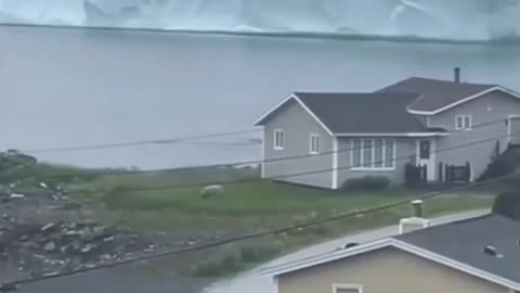 Drifting iceberg off the coast in Canada