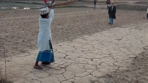 Boys are playing cricket