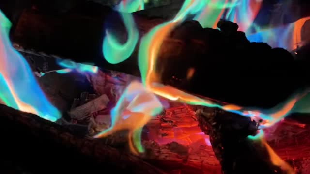 Go camping and make a colorful bonfire.