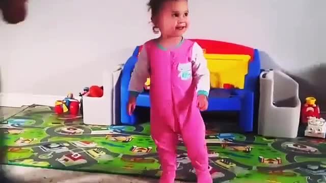 Collab copyright protection - toddler pink rocking horse fall