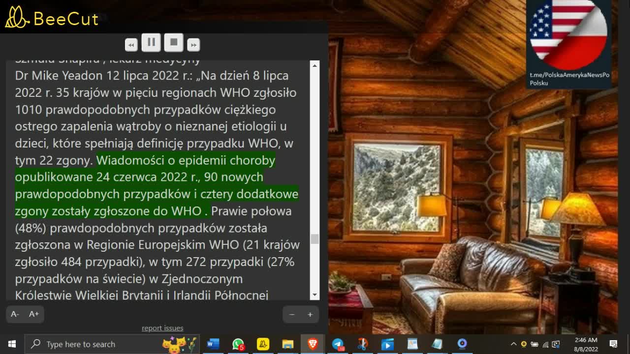 9 SIERPIEN 2022❌ PRZYWROCONA REPUBLIKA❌CODZIENNY RAPORT JUDY BUYINGTON❌AUDIO👉❌26 MIN PO POLSKU❌