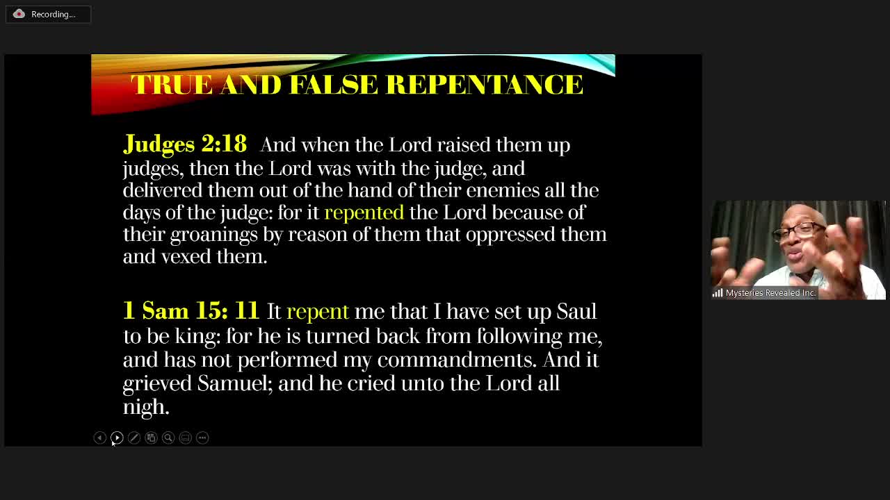 Pastor Rico teaching on Repentance intoduction.