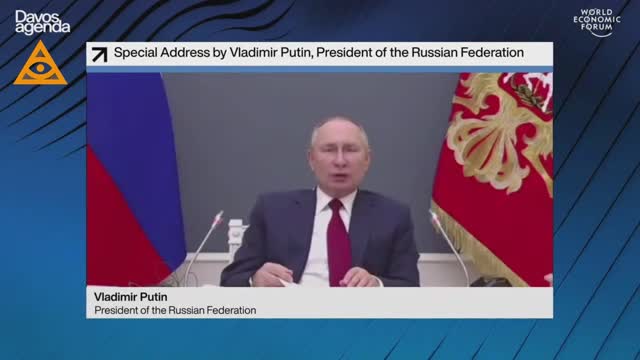 Putin addresses virtual World Economic Forum on Jan 27, 2021.