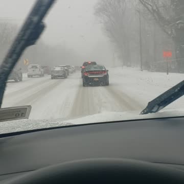 Driving throught the bad storm in ny