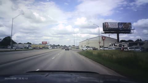 ILLEGAL LANE MERGE BY A SQUAD CAR