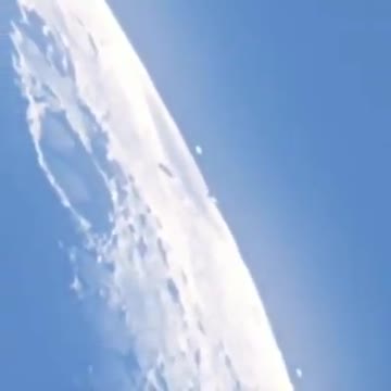 Flying craft on the moon.