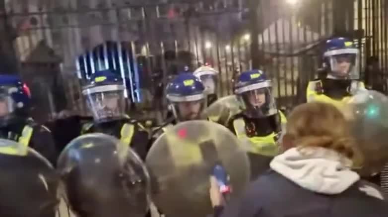 NOW - Tensions rising outside Downing Street