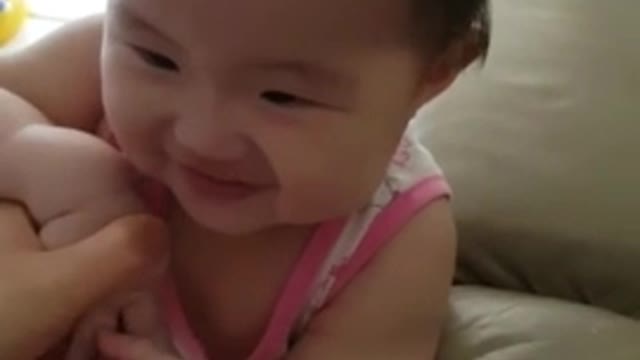 Baby laughing out loud