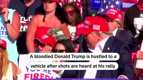 WATCH The moment #Trump was shot in right ear at rally