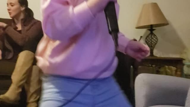 Toddler getting down to Prince "kiss"