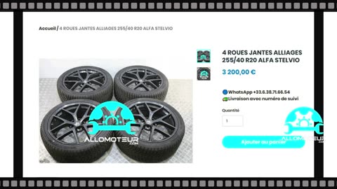 ALLOMOTEUR.COM - 4 ROUES JANTES ALLIAGES 255/40 R20 ALFA STELVIO