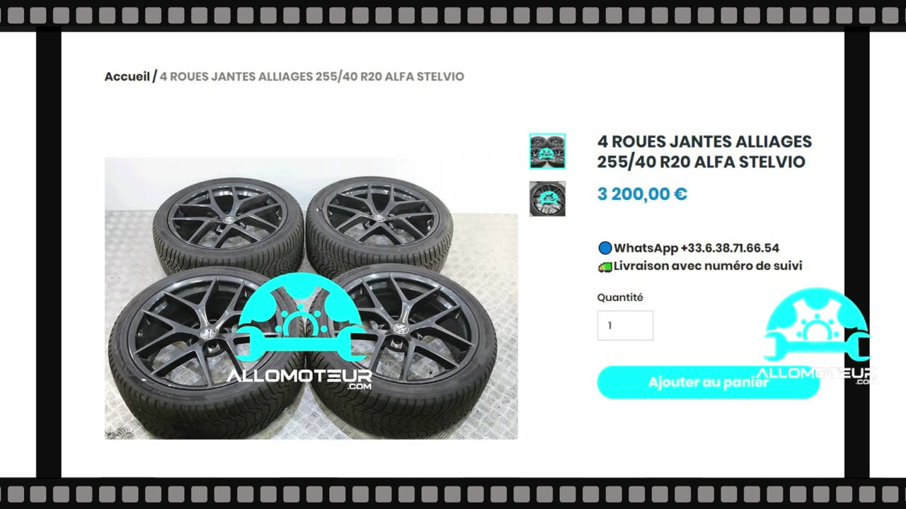 ALLOMOTEUR.COM - 4 ROUES JANTES ALLIAGES 255/40 R20 ALFA STELVIO