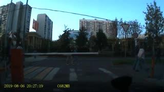 Cyclist Taken Down by Barrier Pole