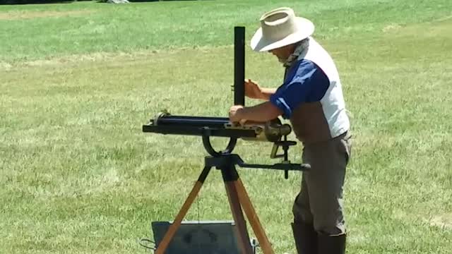 Gatling Gun Demonstration 2017 Corydon Indiana