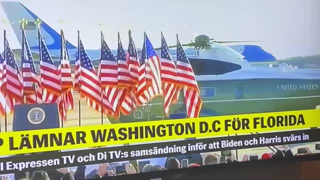 Farewell President Trump on Swedish tv