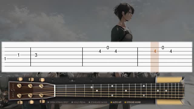Attack on Titan season 4 Ed 6- shock - guitar tutorial