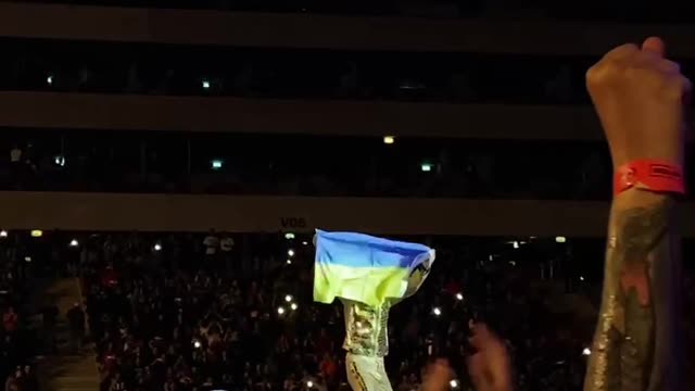 The German band Rammstein raised the Ukrainian flag at a concert in Warsaw