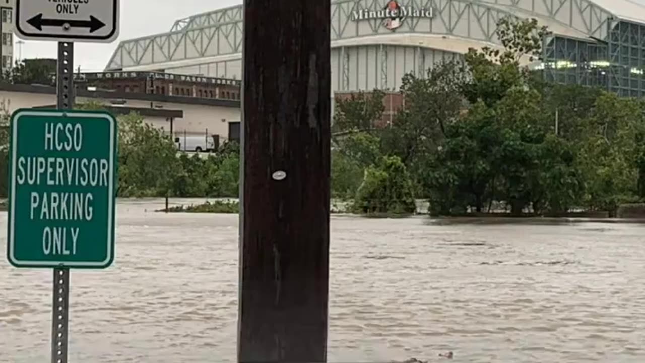 Heavy flooding due to hurricane Beryl in Houston of Texas, US (7/08/2024)