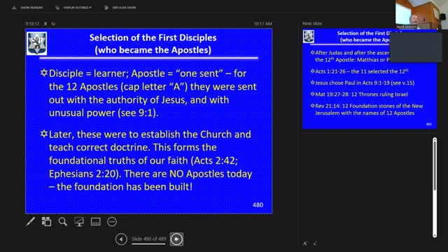 Sunday July 3, 2022 Life of the Messiah 46: The Selection of the Disciples