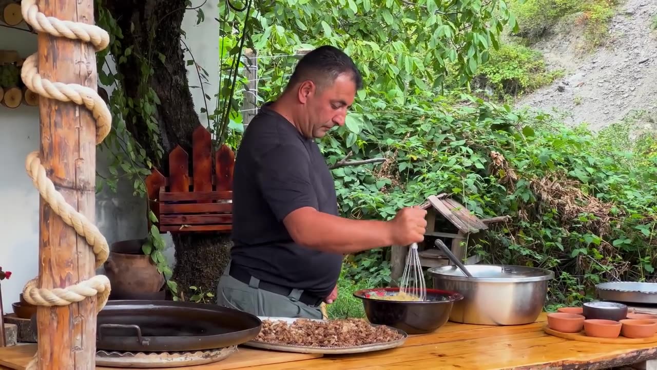 1 Big Lamb And 100 Chicken Eggs! Cooking In The Heart Of Mountain Nature