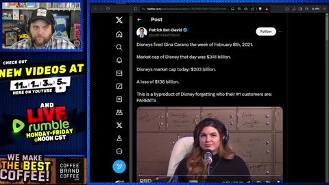 Disney Admits BRUTAL Losses Of 140 BILLION Since Firing Gina Carano Patrick Bet David Revelations