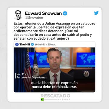 Gli USA criminalizzano la libertà di parola che affermano di difendere.dopo per aver puntato il dito contro l'Arabia Saudita, accusandola di criminalizzare la libertà di parola,mentre Julian Assange è detenuto in una prigione USA per questo motivo