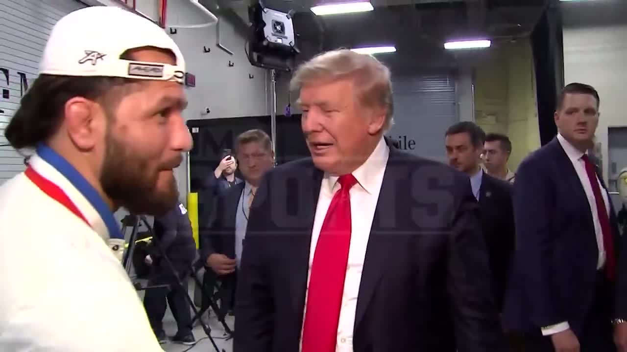 Donald Trump Arriving at UFC 264, Cheered by Fans