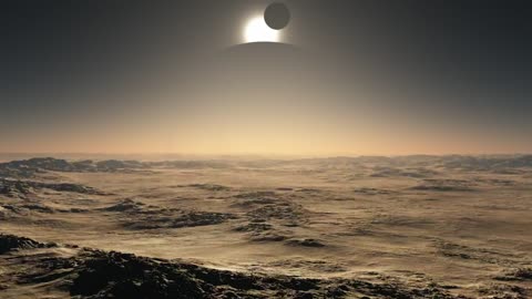 Rocky surface of a strange planet