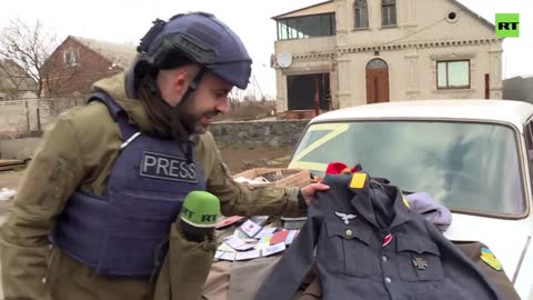 The house of a neo-Nazi leader discovered in Berdyansk, Ukraine