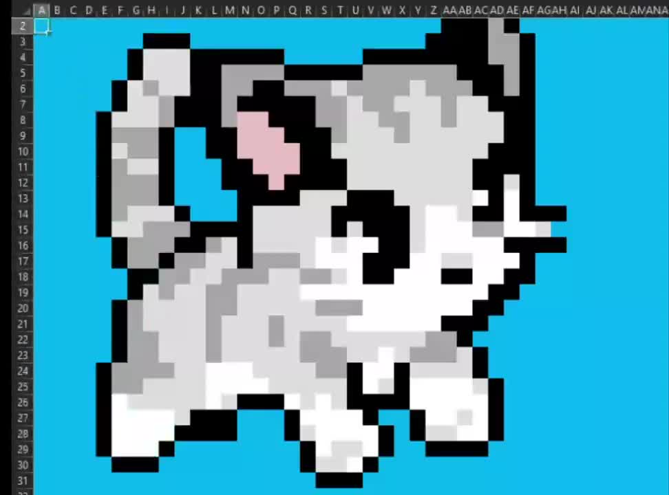 Drawing Cat (2) in Excel