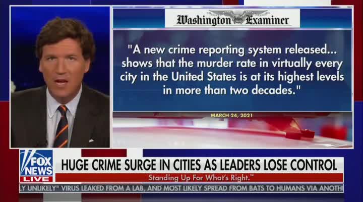 Tucker Carlson Discusses The Rise In America's Violent Crime