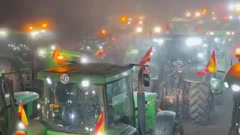 The Spanish farmers have now joined the European-wide protests