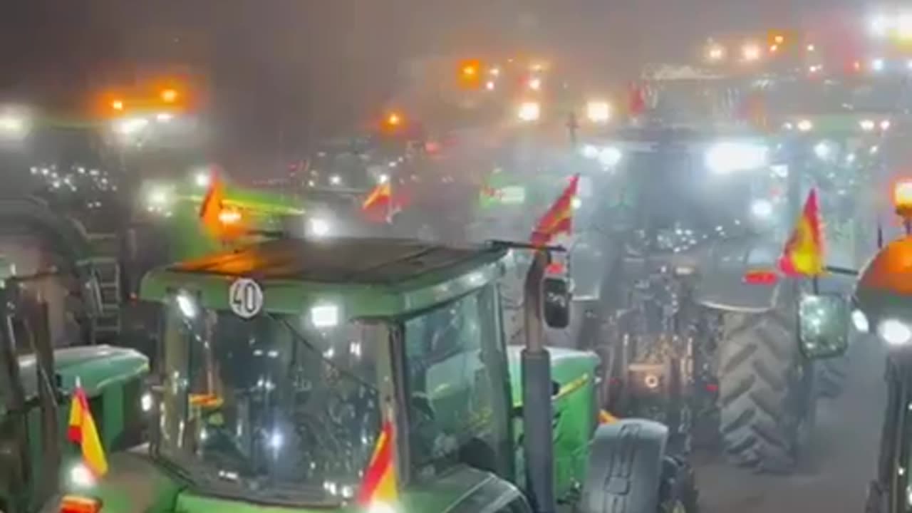 The Spanish farmers have now joined the European-wide protests