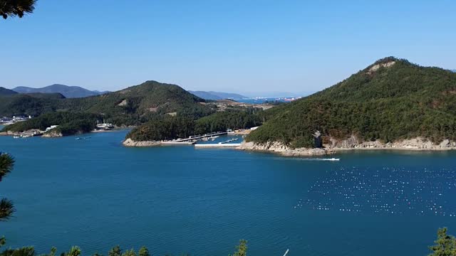 Mountain and sea view in Korea