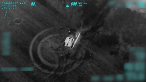 The drone destroyed the self-propelled guns of the Russian