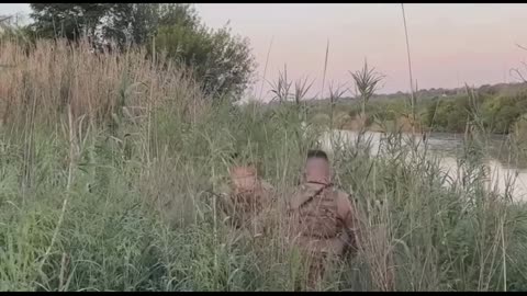 The Texas National Guard at the Texas border. Protecting and serving.