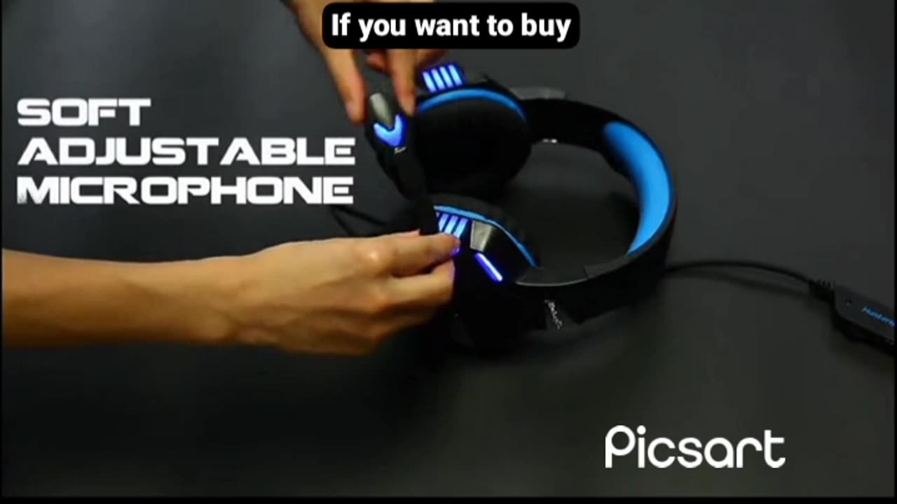 Headphones All-in-1 with Mic Stereo Surround Noise Reduction LED Lights
