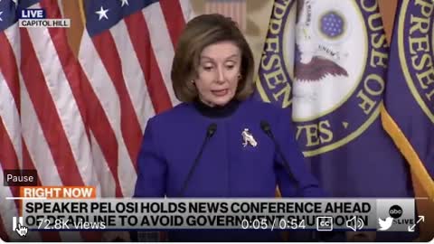 NANCY PELOSI LATEST STREAM OF INCOHERENCE