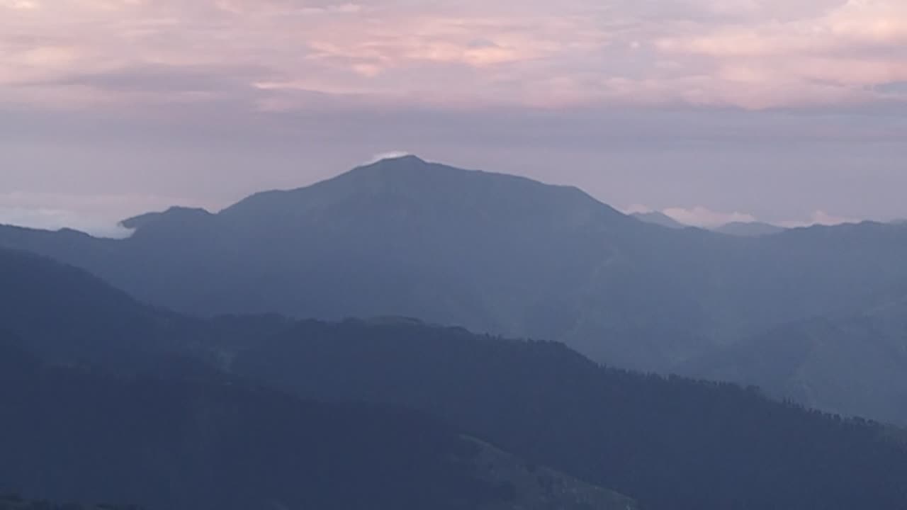 Sunset in mountains