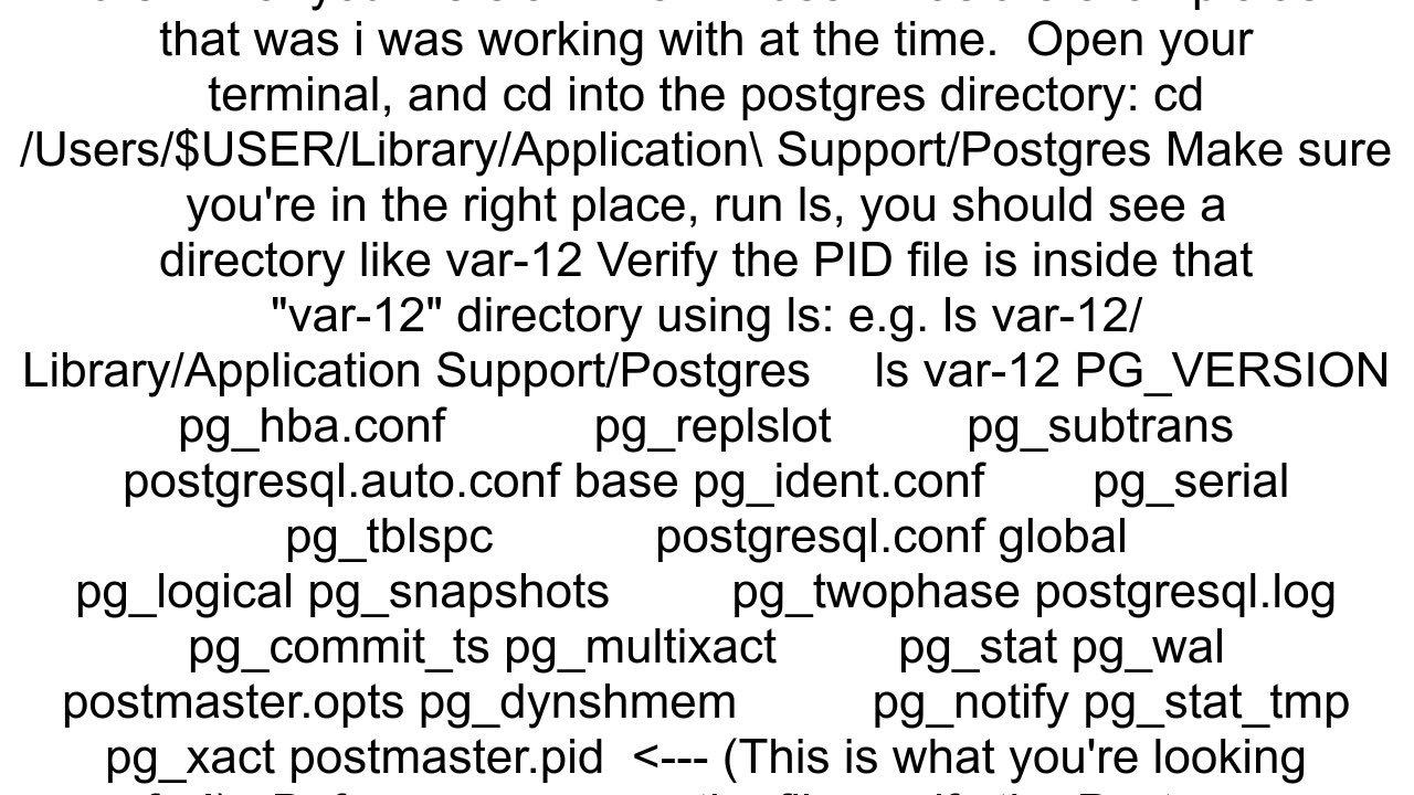 How do I fix stale postmasterpid file on Postgres