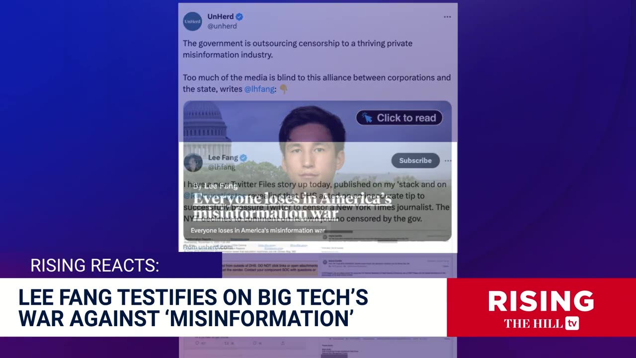 Lee Fang: Inside Big Tech and Gov's AlCOLLUSION To Stifle YOUR SPEECH RIGHTS