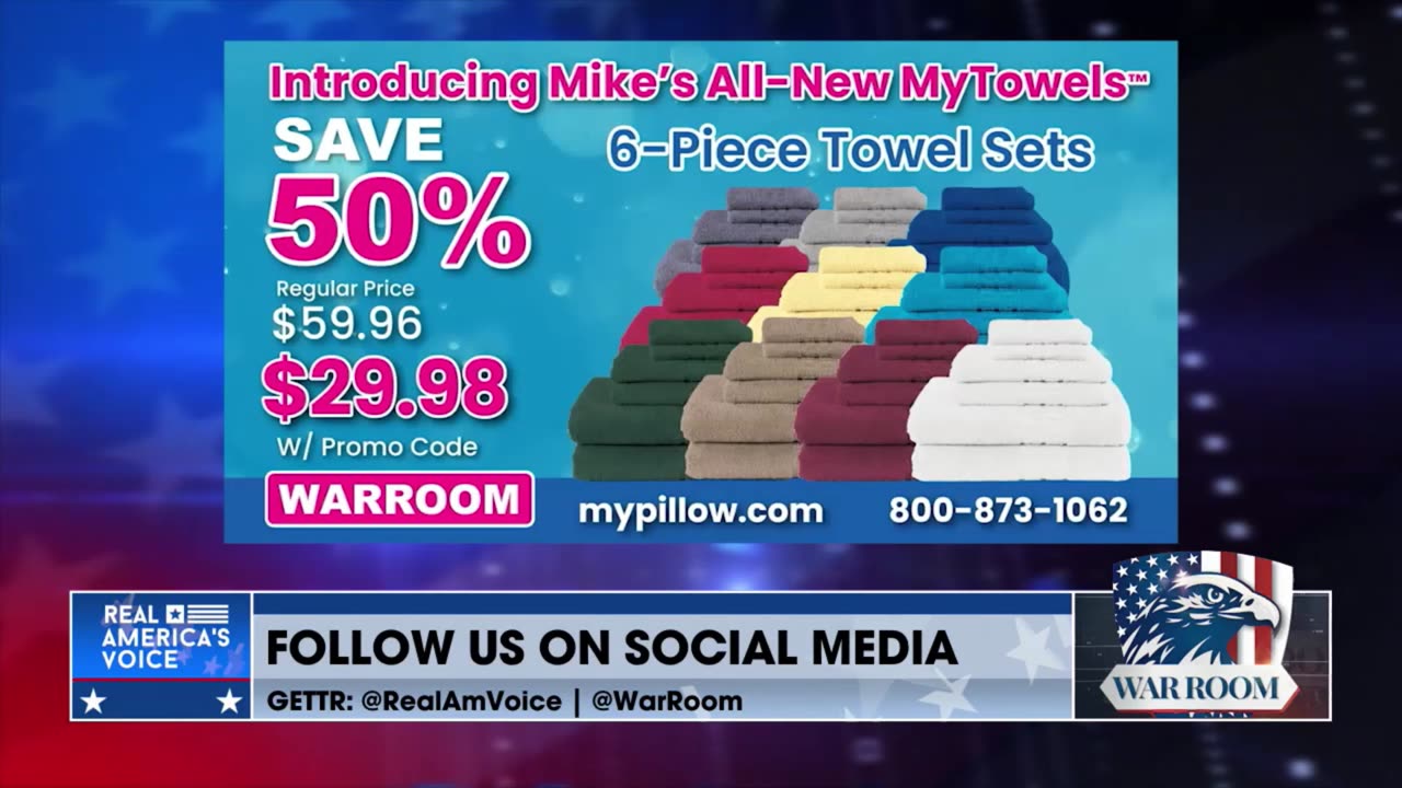 Get WarRoom Posse Specials By Going To mypillow.com/warroom