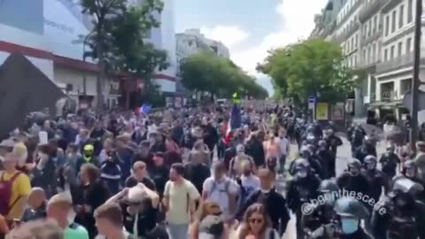 Protesters In Paris France