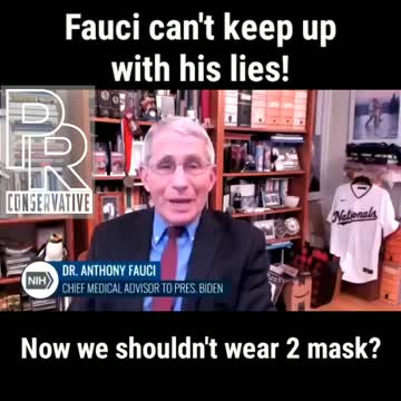Fauci can't keep up with his lies