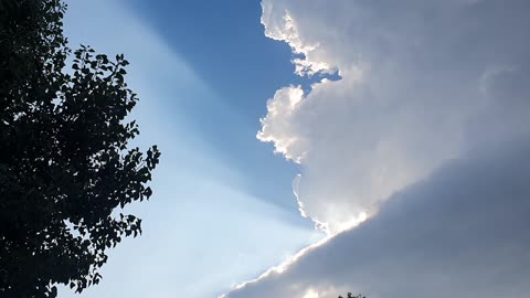 Superb ray of lights in the sky