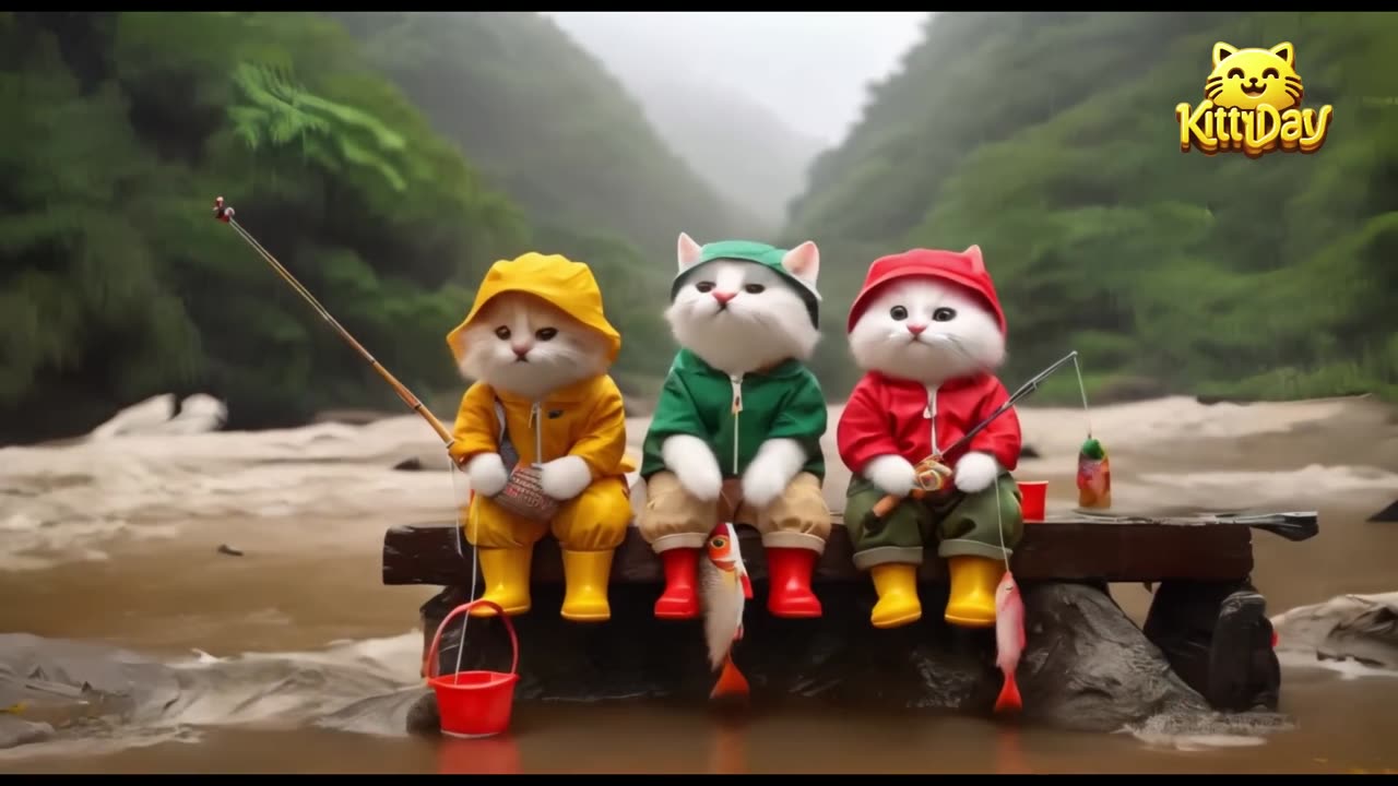 KUCING MANCING IKAN KUCING WARNA WARNI KITTYDAV GEMOY PART 2
