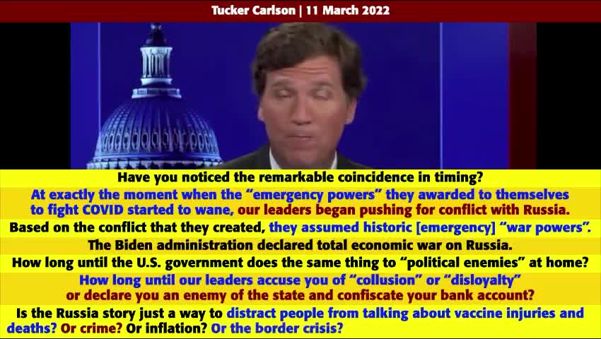 How soon until the government seizes your bank account asks Tucker Carlson